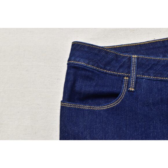 Old Navy Women's Blue Straight Ankle Jeans Plus Size 24 Short Cotton Zip - Picture 4 of 8